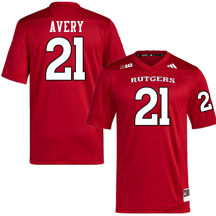 Rutgers Scarlet Knights #21 Tre Avery College Football Jerseys,Uniforms-Scarlet